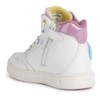 Geox Girls' J Skylin Girl Trainers, White multi-coloured