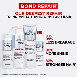 L’Oreal Paris Elvive Bond Repair Hero Set for Damaged Hair, Pre-Shampoo Treatment 200ml, Shampoo 200ml, Conditioner 150ml, Leave-In Serum 150ml, Intensive Repair Treatment, Rebuild Broken Hair