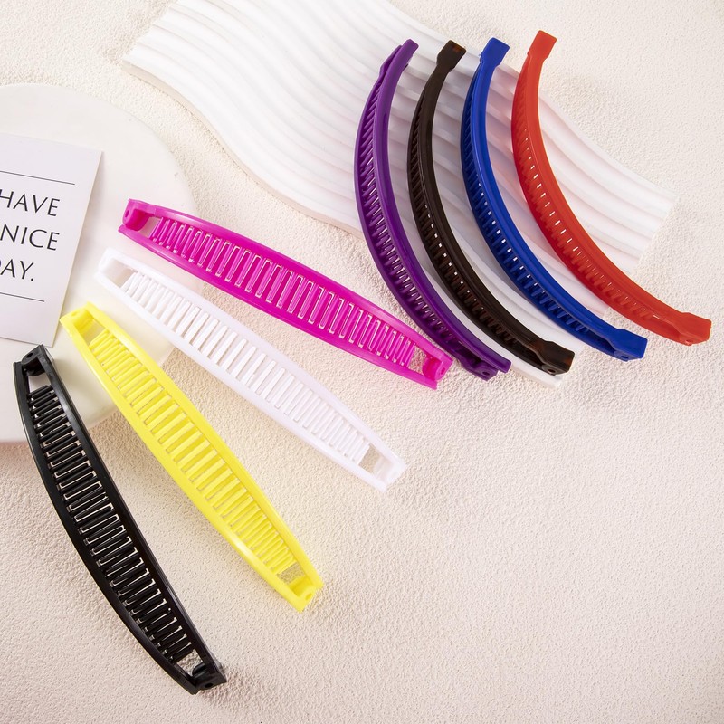 8Pcs Banana Hair Clips, Non-Slip Hair Claws for Women, 8
