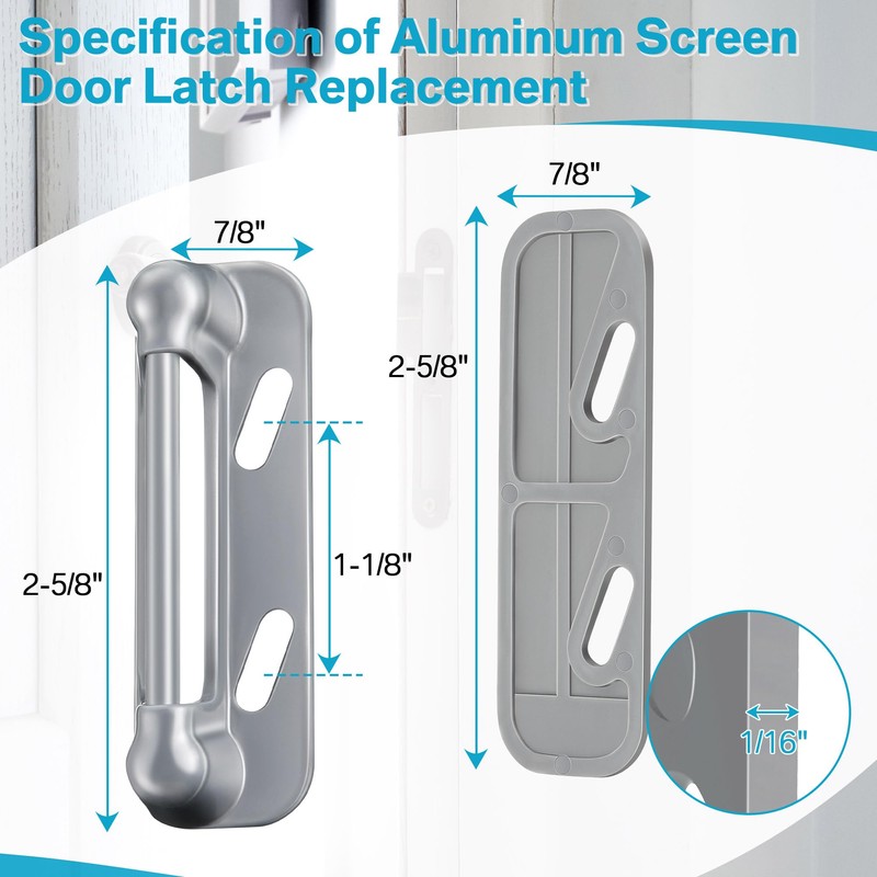 Enhon 3 Pack Screen Door Spring Strike Plate, Compatible with