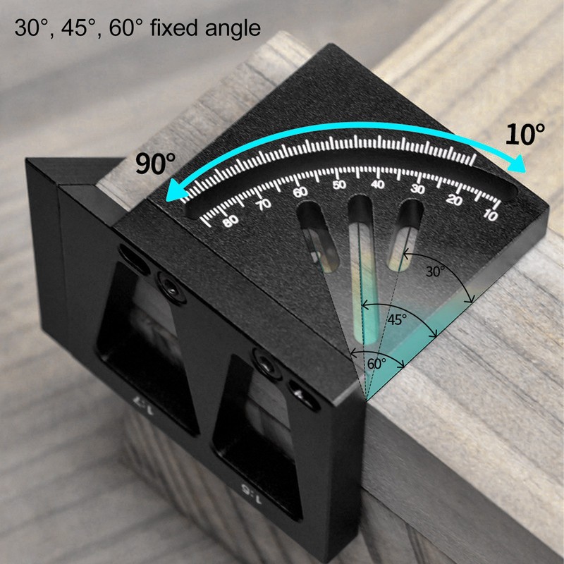 Multi Angle 3D Protractor 45 Degree Marking Ruler Essential Woodworking