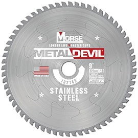 Morse Metal Devil CSM964FSSC, Circular Saw Blade, Carbide Tipped, Stainless Steel Cutting, 9 inch, 1 Pack