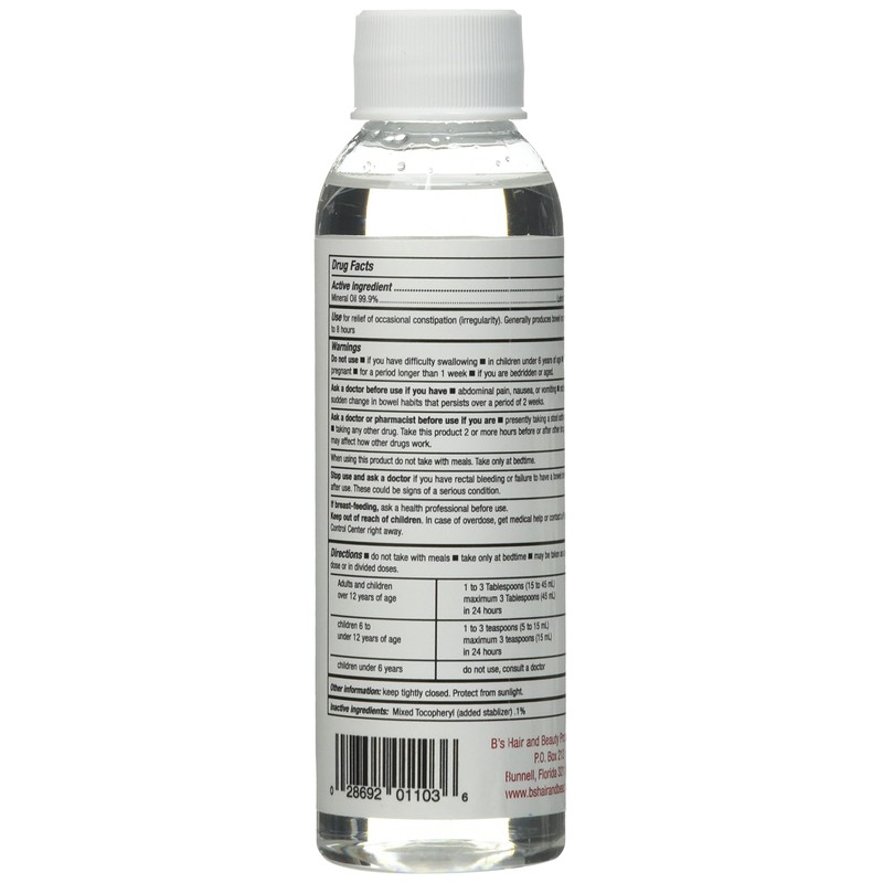 B's Kosher 100% Pure Mineral Oil USP