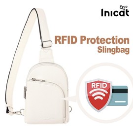 INICAT RFID Blocking Anti-Theft  Small Crossbody Sling Bags  Chest bag for Women and Men - Color: White