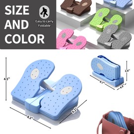 ISMIER Foldable Leg Exerciser: Portable Foot Pedal Exerciser for Seniors Under Desk Foot Pedal Exerciser Stepper Exercise for Leg Muscles Relieves Varicose Veins Physical Therapy Aid (Green)