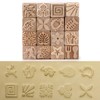 Sumnacon Pottery Clay Tools Printing Molds, Wooden, Pottery Supplies, Clay