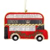 Gisela Graham Fabric London Bus Christmas Tree Decoration, Multicolor, 10.5