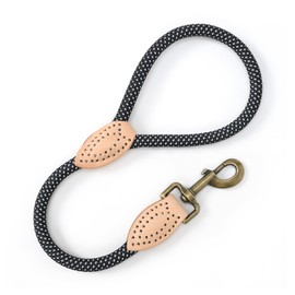 Mile High Life Reflective Dog Leash (Black, 18 Inches)