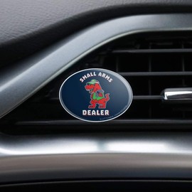 Small Arms Dealer T-Rex Card Poker Funny Humor Car Air Freshener Vent Clip