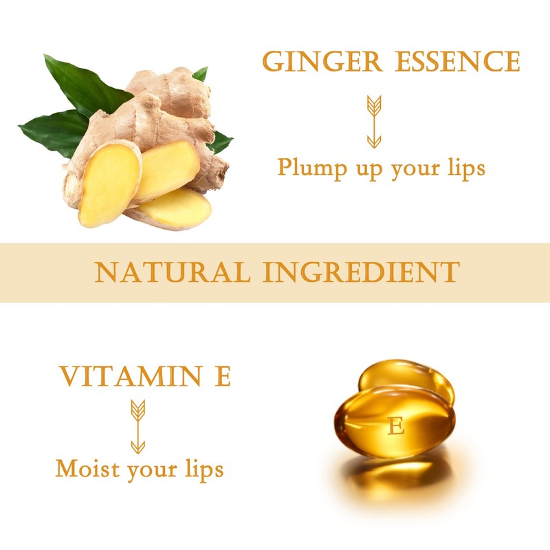 Rosarden Natural Lip Plumper and Lip Care Serum, Lip Enhancer,