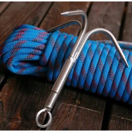 Cyfie Grappling Hook Grapnel Hook, 3-Claw Stainless Steel Tree  Assorted Colors