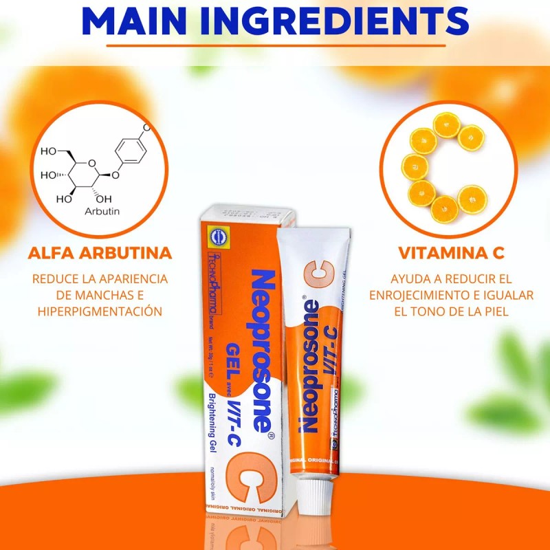 Neoprosone Crema Vitamina C En Gel Neoprosone Despigmentante Aclarante Antimanchas