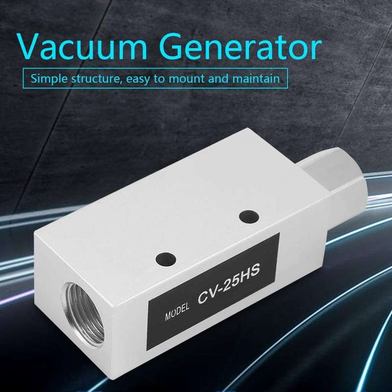 Akozon Vacuum Generator Valve, CV-25HS Pneumatic Vacuum Generator Ejector