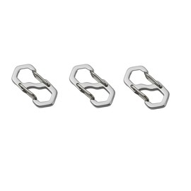 3pcs Pinch Bails for Pendants Clasp Connectors Bails for Jewelry Necklace Clip Pendant Clasps (Silver)