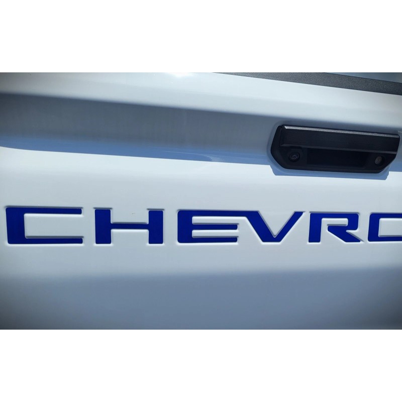 AUTOCARIMAGE RAISED TAILGATE LETTERS for SILVERADO 2019 - 2025 matte