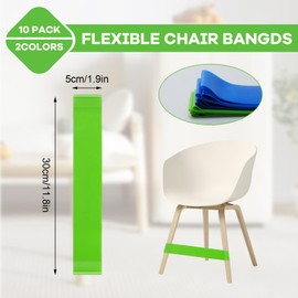 Bmliingchau Pack of 10 ADHD Chair Bands, Chair Fidget Bands Flexible Seat Belts for Children, Springy Stress Bands, Sensory Chair Bands, Suitable for Children with Sensory ADHD and Autism