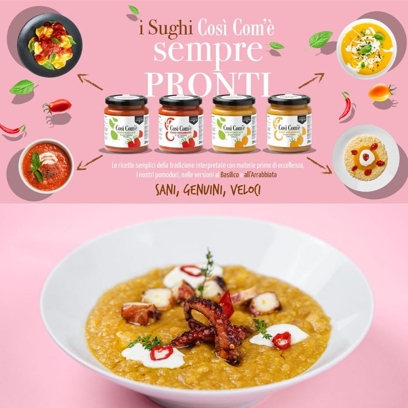Cosi Come - Arrabiata Pasta Sauce, Yellow Datterino Tomatoes Sauce