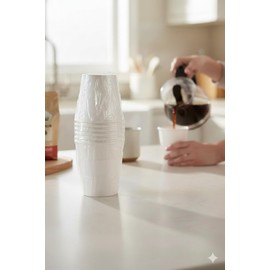 DHG PROFESSIONAL 10 oz. White Individually Wrapped Paper Hot Cup - 1000/Case