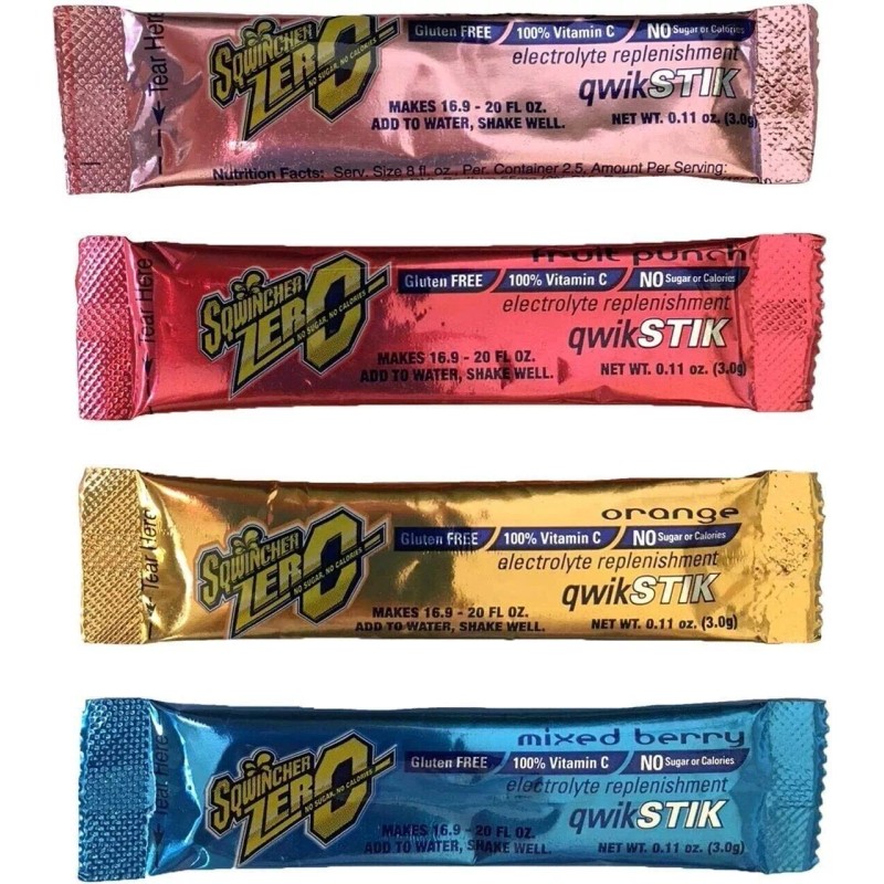 Sqwincher ZERO Sugar Free Electrolyte Powder Beverage FRUIT PUNCH 30