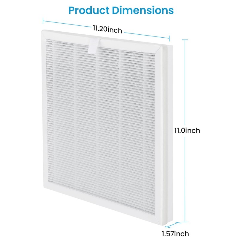 (2 PCS) VEWIOR H13 True HEPA Replacement Filter for ClearAir-A6