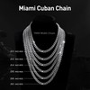 waitrose 7mm Silver Chain for Men Miami Cuban Link Mens
