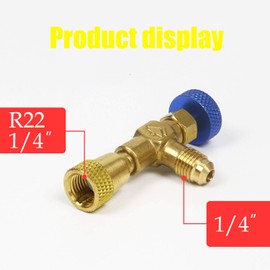 JIANZHENKEJI 1/4 Brass R22 Refrigerant Can Bottle Tap Valve Opener Fluoride Tools, 1/4 SAE Thread