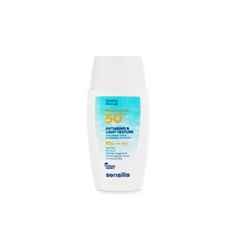Sensilis - Water Fluid SPF50+ Protector Solar Facial, Antiedad e Hidratante, Protección UVB y UVA, con Ácido Hialurónico y Vitamina E, Todo Tipo de Pieles, Ocean Respect - 40 ml