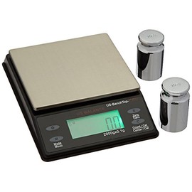 US BALANCE Backlit LCD Display Table Scale, 2000 x 0.1gm, Black
