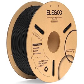 ELEGOO Filamento PLA+ 1,75 mm 1KG Negro, Filamento PLA Plus para Impresora 3D, Precisión Dimensional +/- 0,02 mm, Carrete Filamento 3D, para Mayoría I