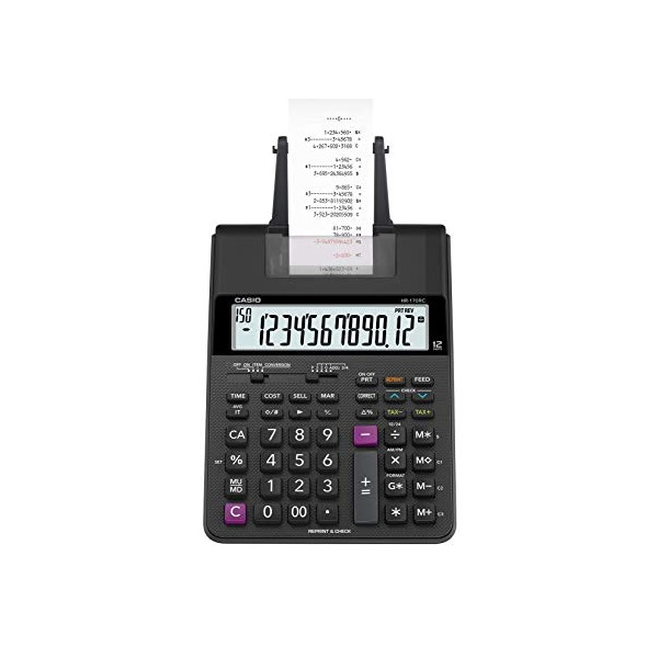 Casio HR-170RC Mini Desktop Printing Calculator, Small