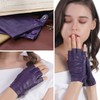 GSG Women Fingerless Driving Gloves Geniune Leather Biker Gloves Unlined