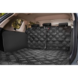 Meadowlark SUV Cargo Liner Dog Seat Covers + Seat Belt, Large, Double Stitched & Extra Padded, Waterproof, Anti Shock, Non-Slip, Cover Trunk Mat, Dog Accessories, Pet Car Seat Protector for Fur & Mud
