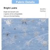 SUJAYU Sheer Fabric, Snowflake Silver Foil Organza Fabric, Snowflake (59"
