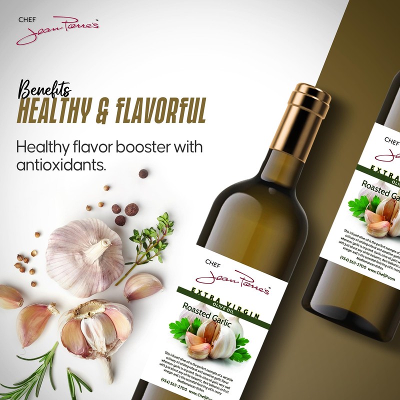 Chef Jean Pierre's Extra Virgin Roasted Garlic Olive Oil -