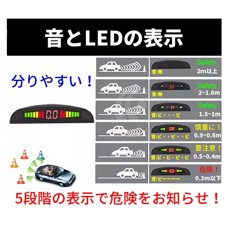 TK-SERVICE Back Sensor, Parking Sensor, Alarm & Monitor, 12 V,