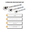 Neiko 03000A 100-Tooth Quick-Release Ratchet-Wrench Set, 1/4-Inch-, 3/8-Inch-, and 1/2-Inch-Drive
