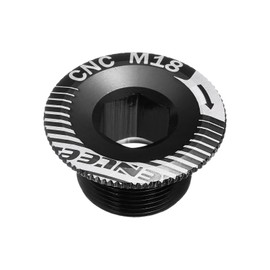 HARFINGTON Crank Cover Screw M18 Aluminum Alloy Bicycle Crank Fixing Bolt Bike Crankset Arm Bolt Chainwheel Screws for Mountain Bike, Black