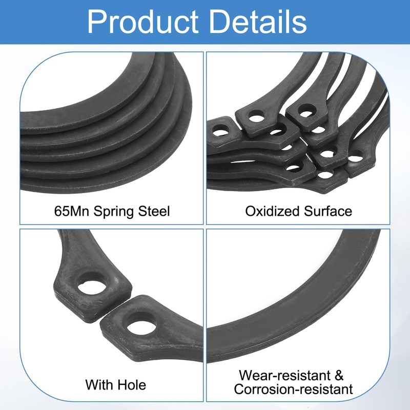 sourcing map 25Pcs 13/16" Internal Retaining Ring Circlip, 65 Mn