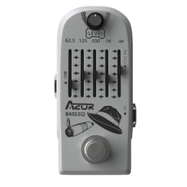 AZOR 5 Band Bass EQ Pedal Equalizer Effects Pedal for Electric Bass True Bypass Aluminium-Alloy