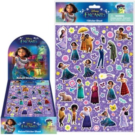 Encanto Raised Sticker Sheet – Raised Sheet with Encanto High Character Stickers - Personalize and Decorate with Raised Sticker Pads - Bulk Cute Stickers for Girls and Boys