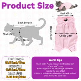 Cat Surgery Recovery Suit Female Medium, Kitten Onesie Bodysuit for Cat After Surgery, Cone of Shame Alternative Suit for Cat Anti Licking Spay Abdominal Wounds Skin Diseases Protection (Purple, M)