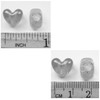 BeadExplosion Heart Beads Ruby Red Transparent Large Hole Pony Beads