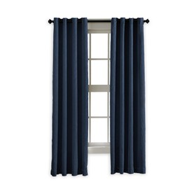 Curtainworks Lenox Grommet Curtain Panel, 50 by 84", Navy,1Q80630GNY
