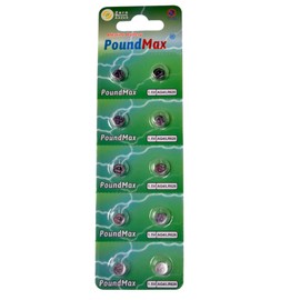 PoundMax AG4 LR626 Batteries 1.5v Alkaline Button Cell Battery - 10 Count