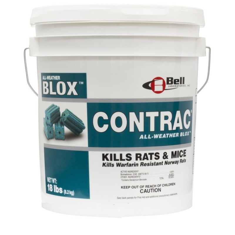18 LB Contrac Blox Rodent Control Rodenticide Kills Mice &