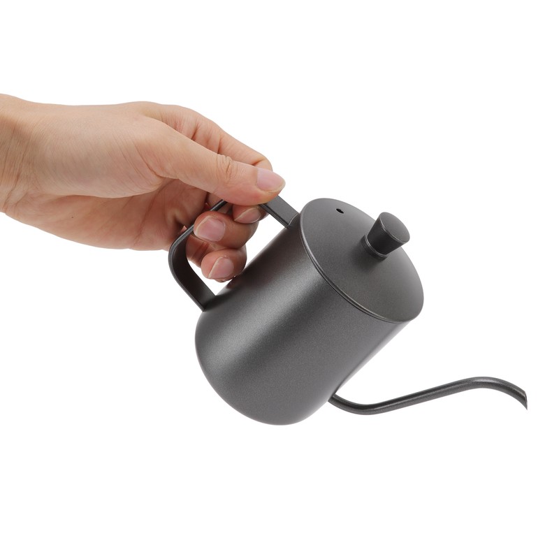 Long Narrow Coffee Kettle Black Stainless Steel Rustproof Small Pour