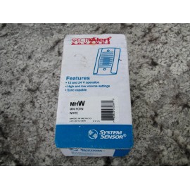 System Sensor New System Sensor MHW White Wall Mount Fire Alarm Mini Horn Free Shipping