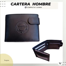 Lola Sale Men's Leather Wallet with Coin Purse | Leather Card Holder | Large Capacity Wallet 9 Slots, 2 Bill Compartments and Wallet with RFID Card Included., Black.32006, Mediano, Colour: black