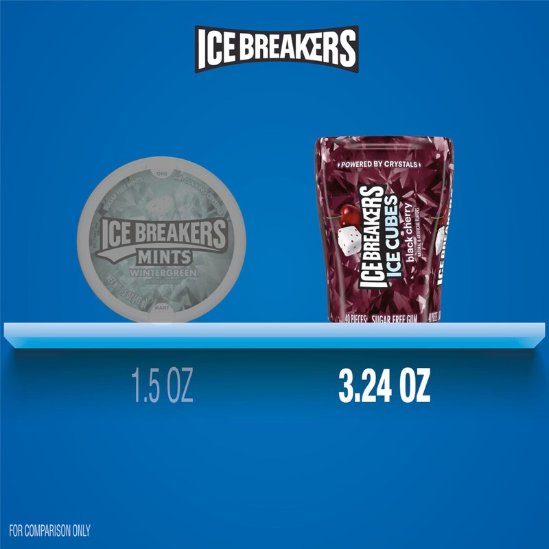 ICE BREAKERS Ice Cubes Black Cherry Flavored Sugar Free Chewing