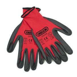 Oregon Red Work Gloves, Stretch Nylon Coated Nitrile Gloves, Indoor & Outdoor PPE Gloves for Men & Women, Heavy Duty Gardening Gloves & DIY Hand Protection - Size Extra Large